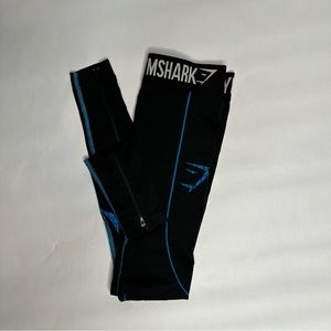 Gymshark Mens Small Blue/Black Compression Leggings Athletic Pants